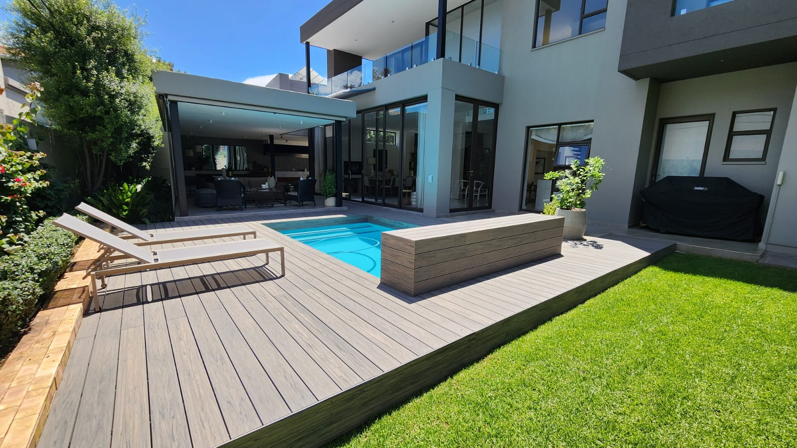 composite decking pool